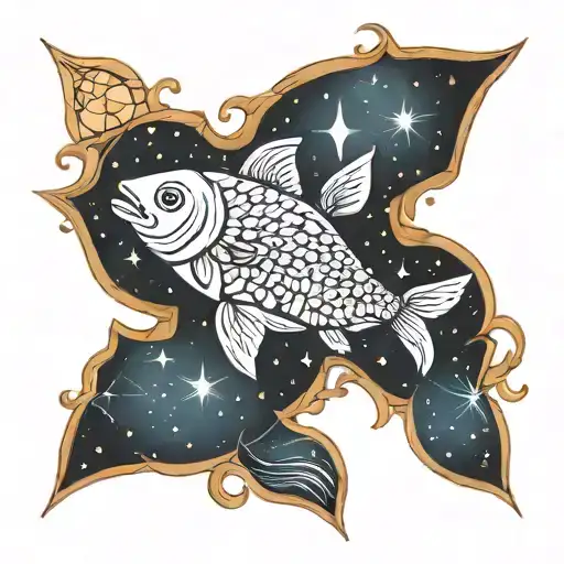 Pisces Stars Forming The Shape