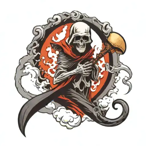 Reaper Holding Mushroom Cloud