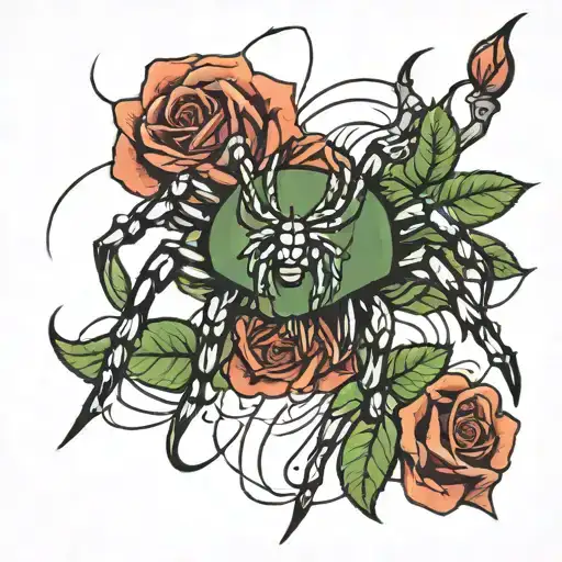 Spider With Rose