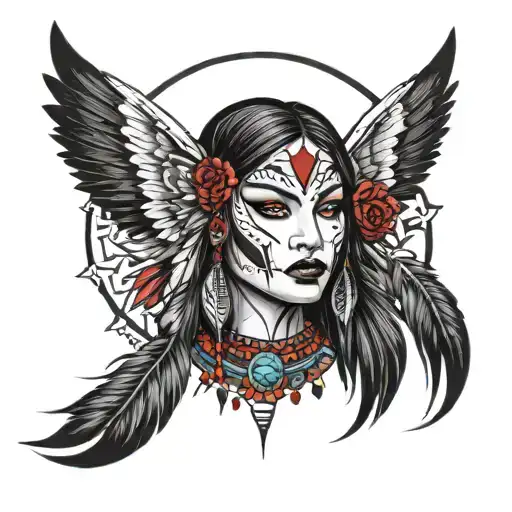 Gothic Native American Woman