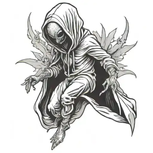 Full Body Alien In A Hoodie