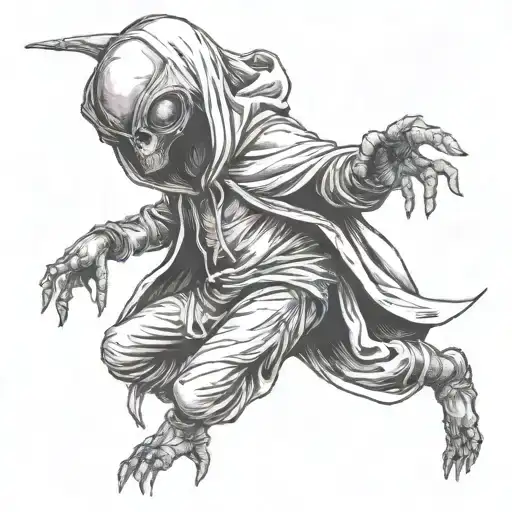 Full Body Alien In A Hoodie