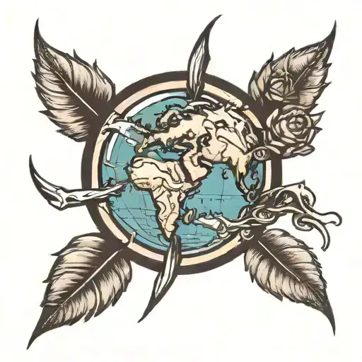 Planet Earth With A Thorn Planted On Italy