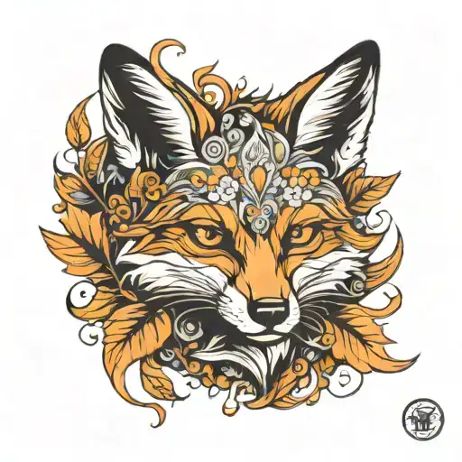 Fox Curled With Wild Things