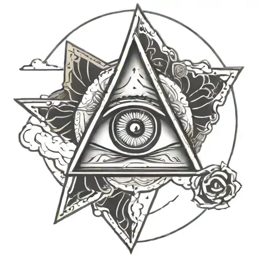 All Seeing Eye Inside Texas Outline