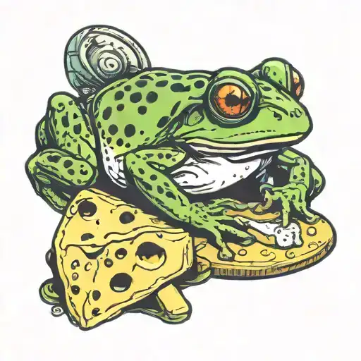 Frog Eating Cheese