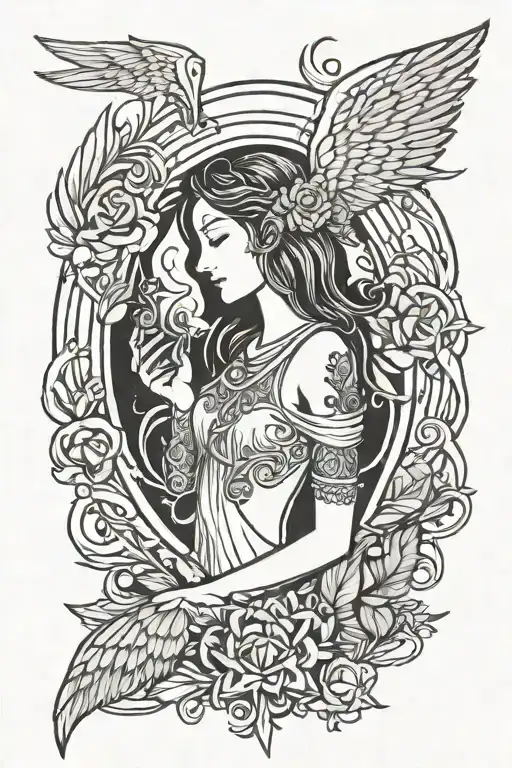 Spiritual Symbols Virgo Angelwings Very Minimalistic