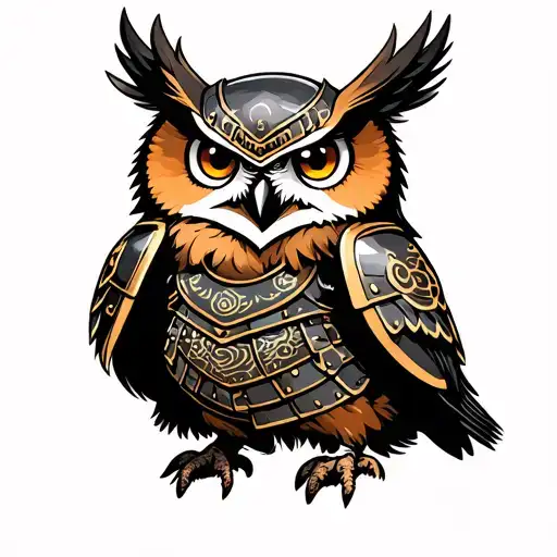 Owl In Samurai Armor