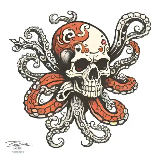Skull And Octopus