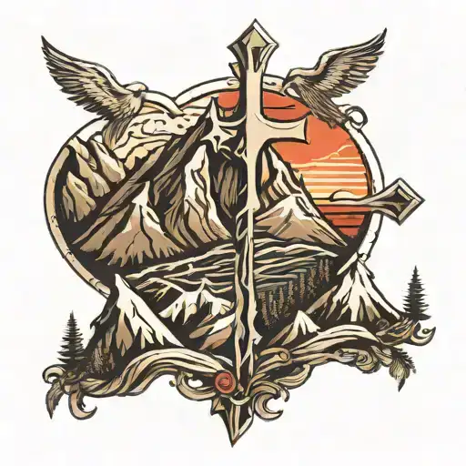 Mountains Incorporate Christian Cross