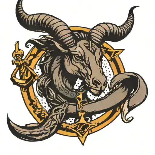 Capricorn With Anchor