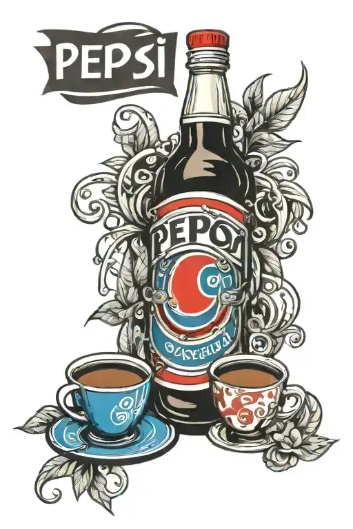 Pepsi Bottle And Coffee Cup