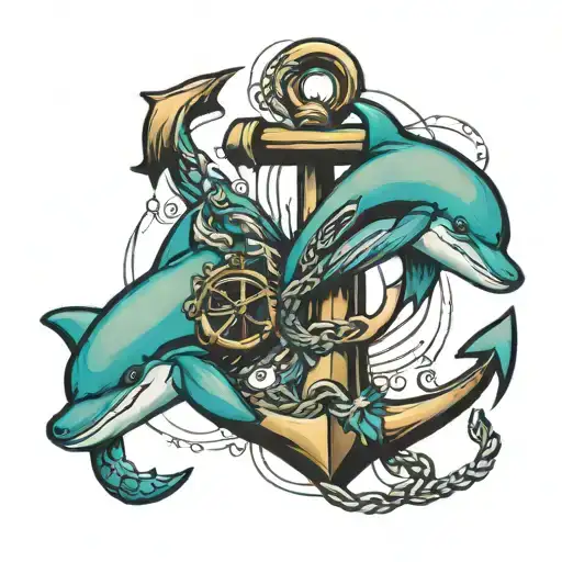 Anchor And Dolphin