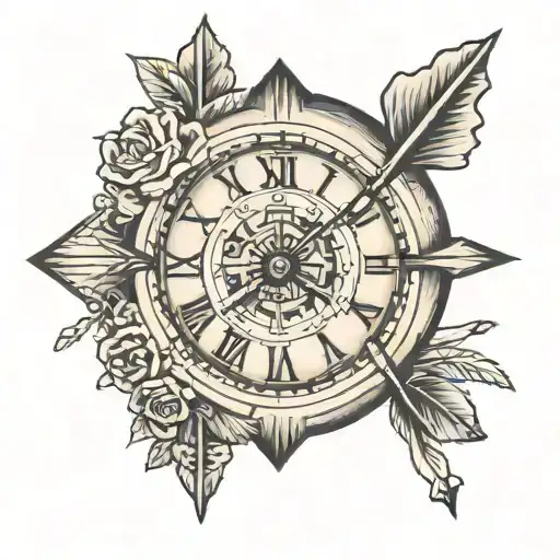 Arrows And Clock Face