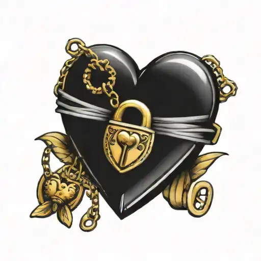 Locket Necklace Shaped Like Love Heart Shaped Lock