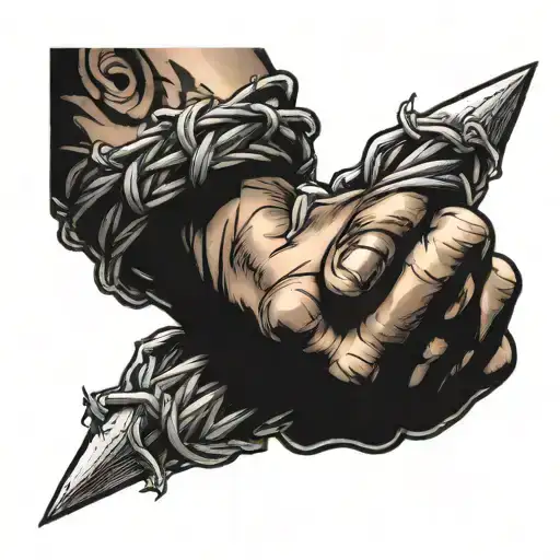 Barbed Wire Wrapped Around Bicep