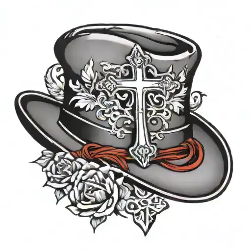 Cowboy Hat And Christian Cross