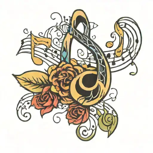 Music Note Intertwined