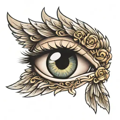 Eye With Angel Wings