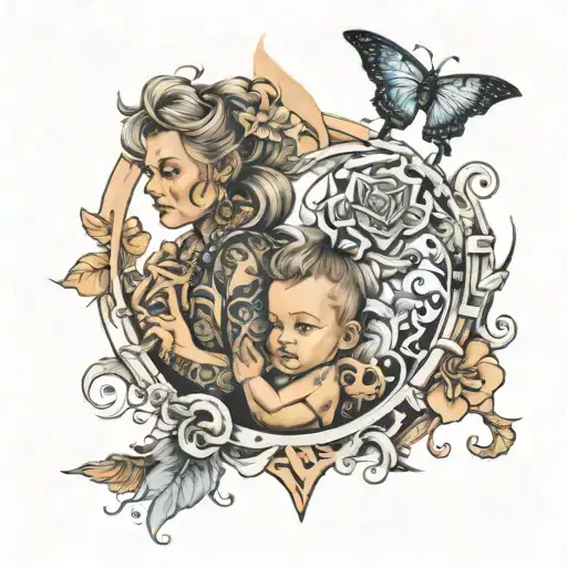 Mum Of Twin Boys Surrounded By Elements