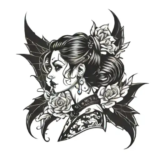 Goth Girl Side Profile