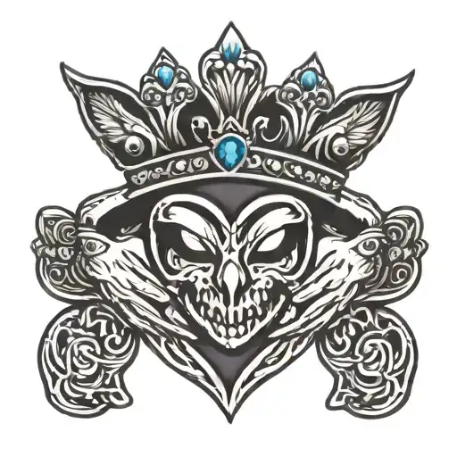 Claddagh Ring Witha Gem Heart And Beaded Crown