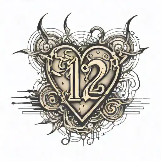 The Number 122 Drawn In Cardiogram Pulse Line