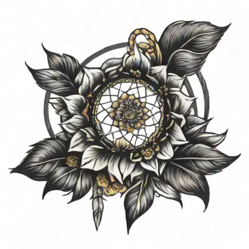 Dream Catcher With Sunflower Blooming