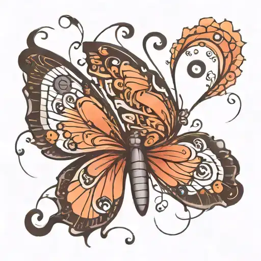 Semicolon Butterfly Emerging