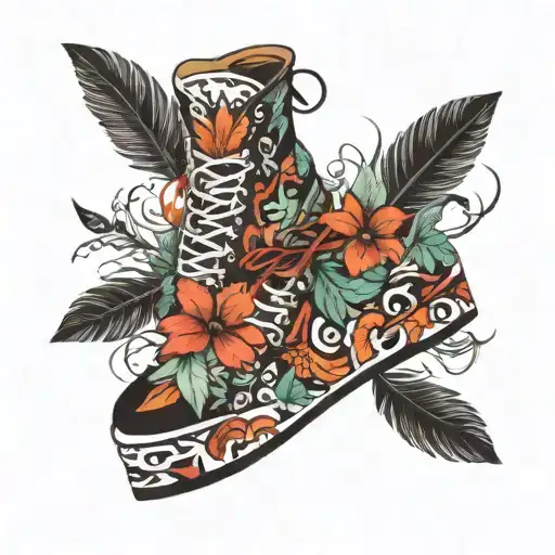 Feather Platform Shoes