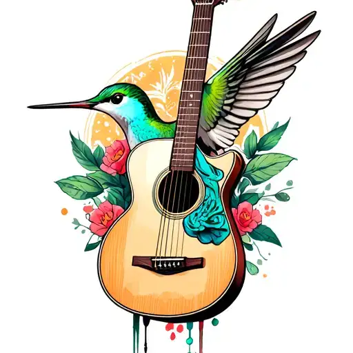 Hummingbird Acoustic Guitar