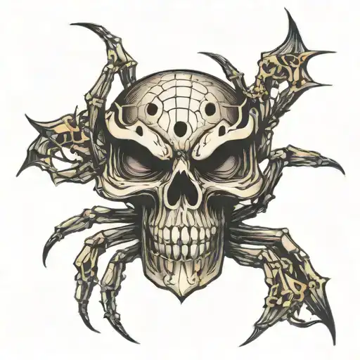 Spider With A Skull Adorned