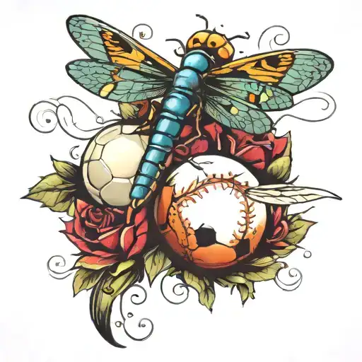 A Dragon Fly A Baseball A Soccer Ball A Pearl