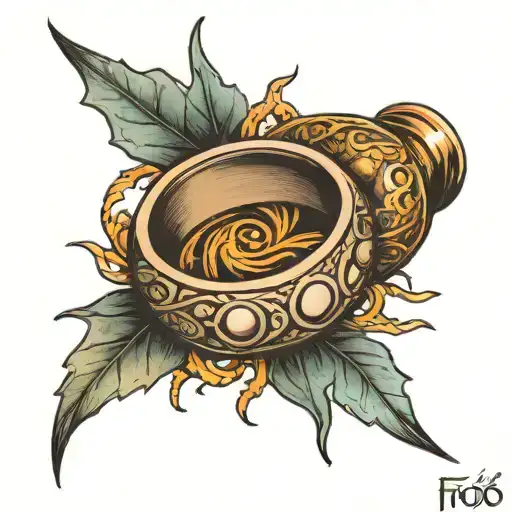 For Frodo' Text With One 'O' The Ring