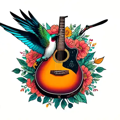 Hummingbird Acoustic Guitar