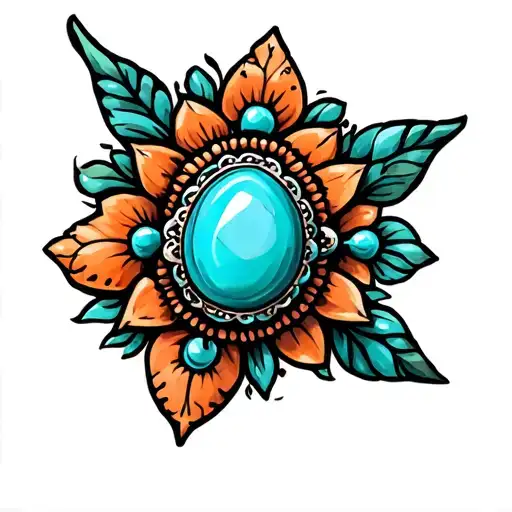 Western Turquoise With Dangles