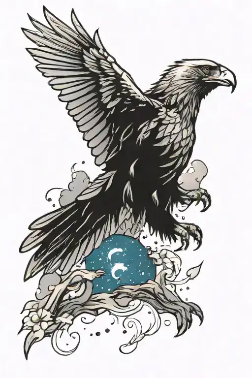 Wedge Tailed Eagle Night Sky