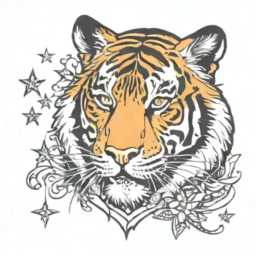 Tiger And Stars