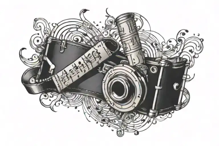 Sheet Music Line Bullets Belt Wrapped