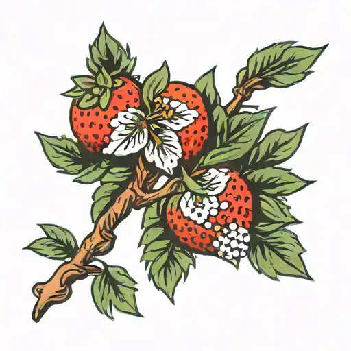 Pine Tree With Strawberry