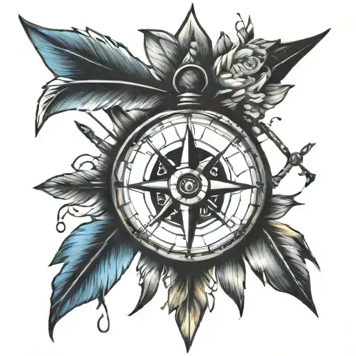 Arrows And Compass Intertwined
