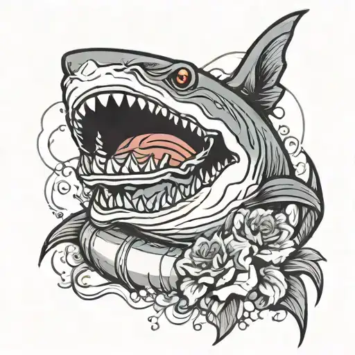 Shark Bitte Sexy Girl Face