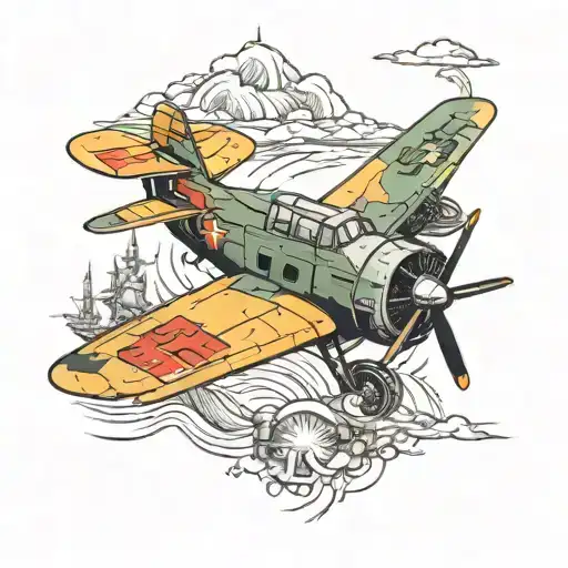 Military Plane And The Name Monchi Next To It