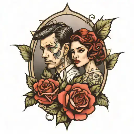 Rose And Ray In A Single Portrait