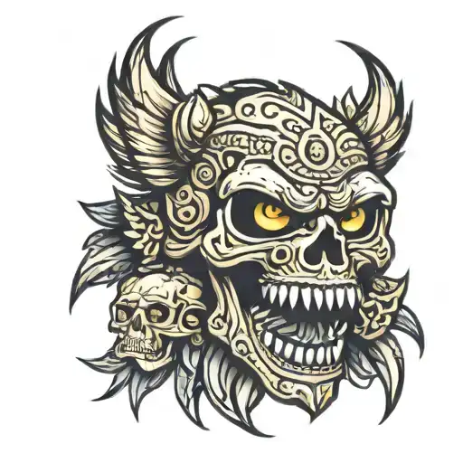 Babboon Screaming Skull Wearing