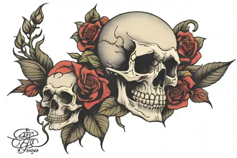 Skull And Roses