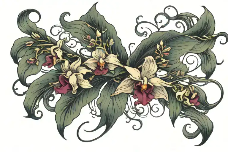 Orchid Vine Wrapping Wings Around Yin