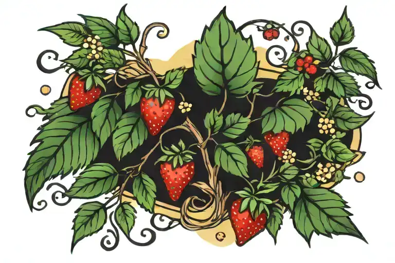 Landscape Strawberry Vine Cute Sparkles