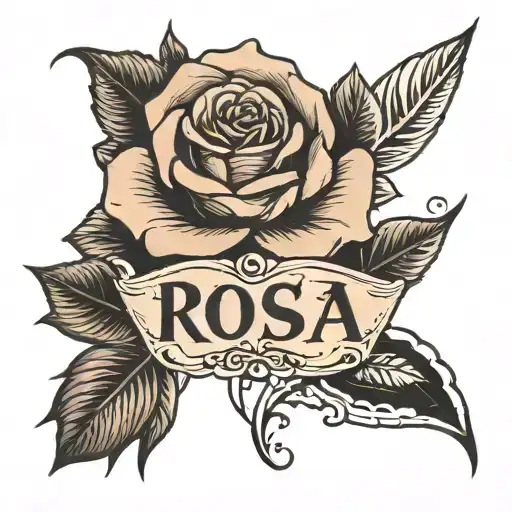 Rosa Written In Script