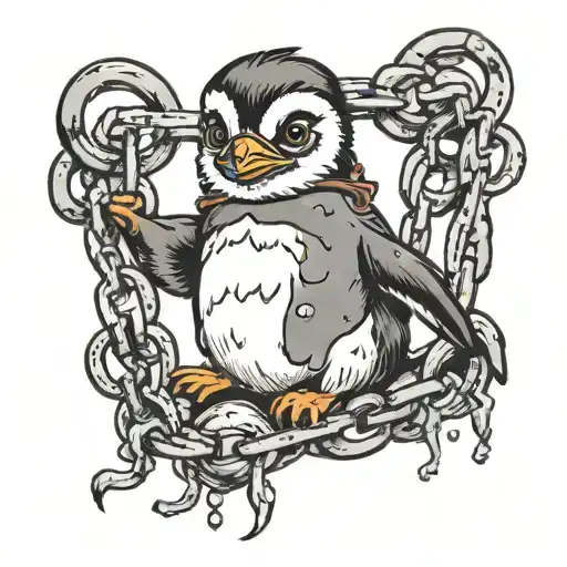 Baby Penguin Breaking Chains